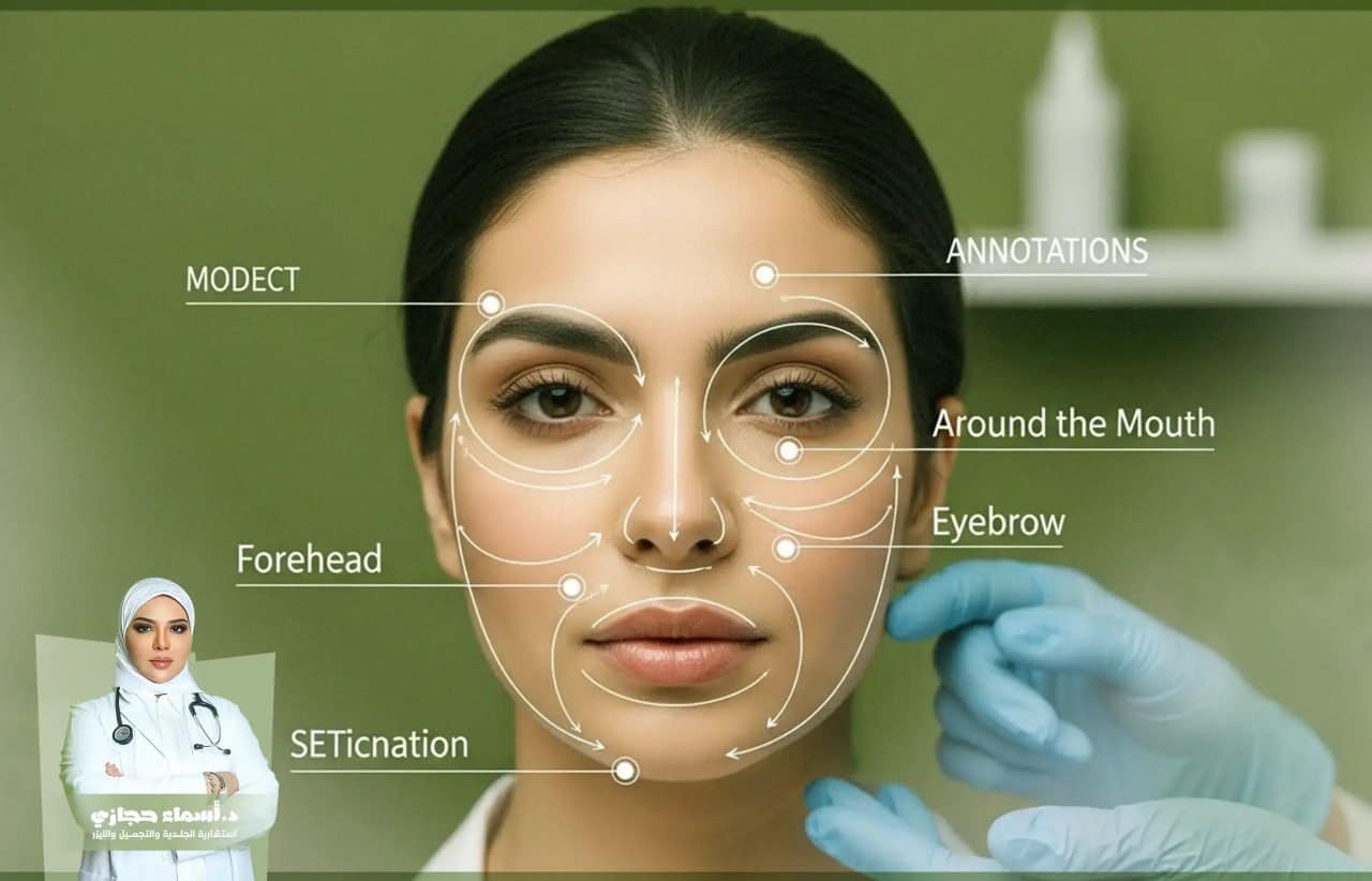 مواضع حقن البوتكس